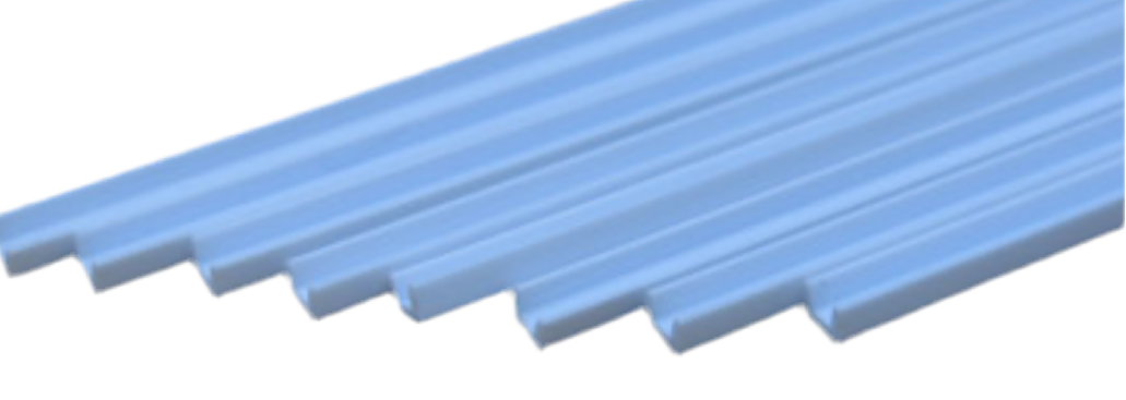 Plastruct 90583 Styrene U Section 3.2 x 380mm Pack of 8