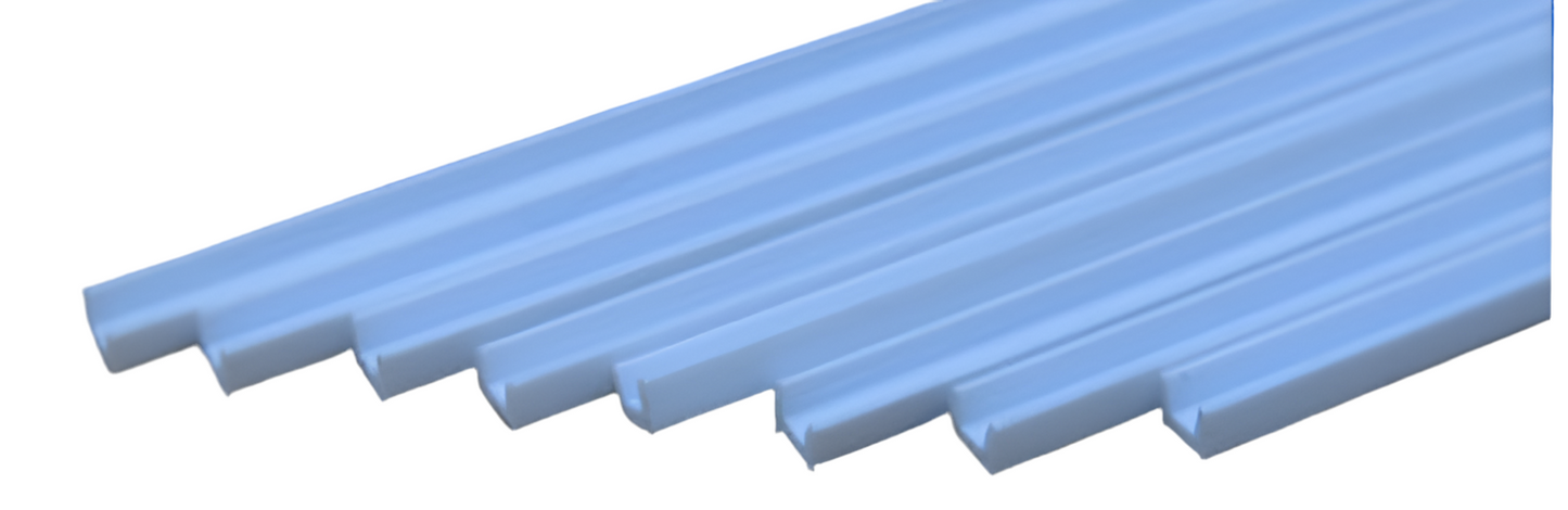 Plastruct 90582 Styrene Deep U Section 2.4 x 250mm Pack of 10