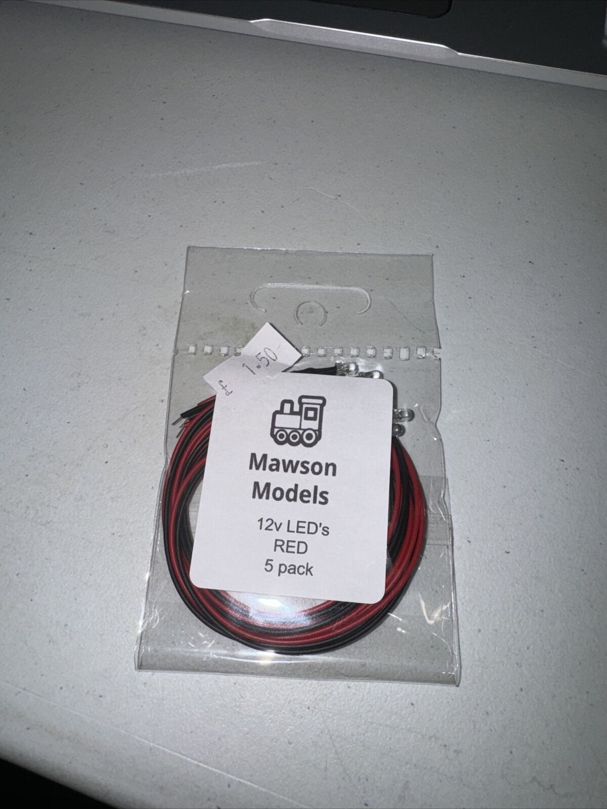 MAWSON MODELS Red 12V LED's 3mm (5 Pack) 3LED