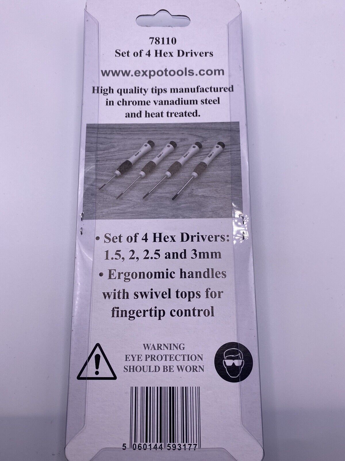 EXPO Set of 4 Hex Drivers 1.5-3mm 78110