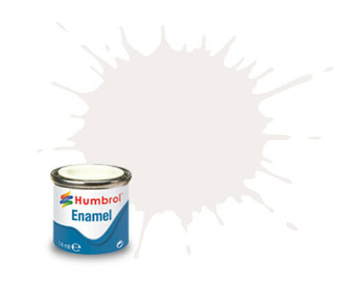 HUMBROL Enamel Paint - 130 White - Satin 14ml E130S
