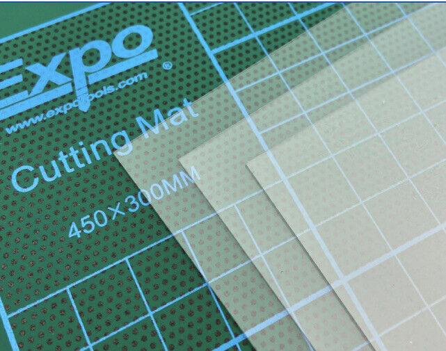 0.42mm (17 Thou) Thick Clear PVC Sheets Each Pack Contains 3 Sheets 228x330mm