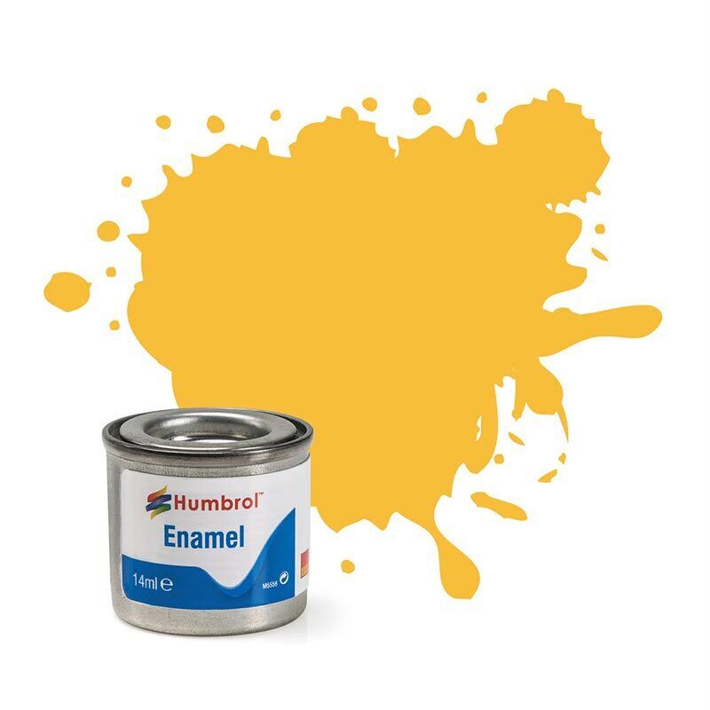 HUMBROL Enamel Paint - 24 Trainer Yellow - Matt 14ml E24M