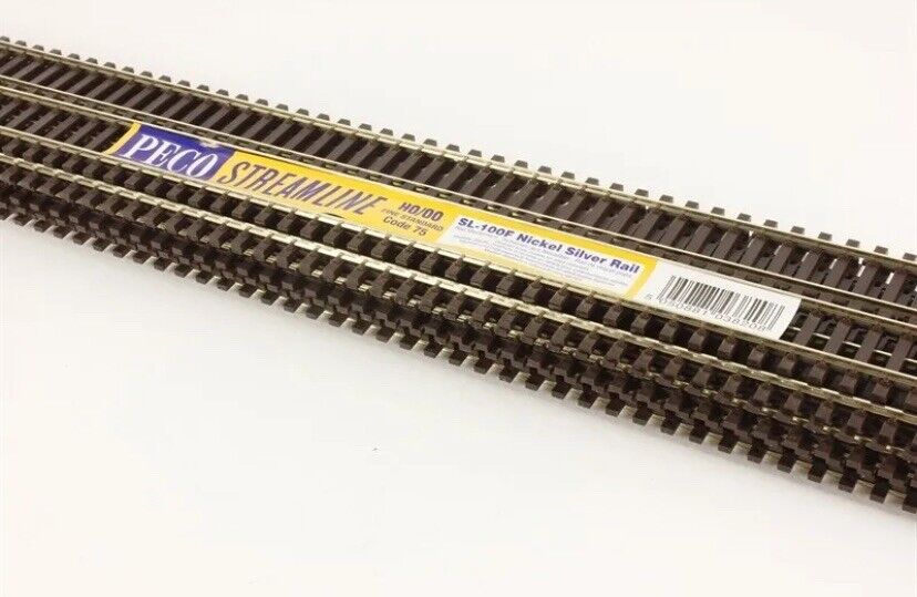 SL100F SL-100F Code 75 NICKEL SILVER FLEXIBLE TRACK WOODEN SLEEPER 1yd/0.91m