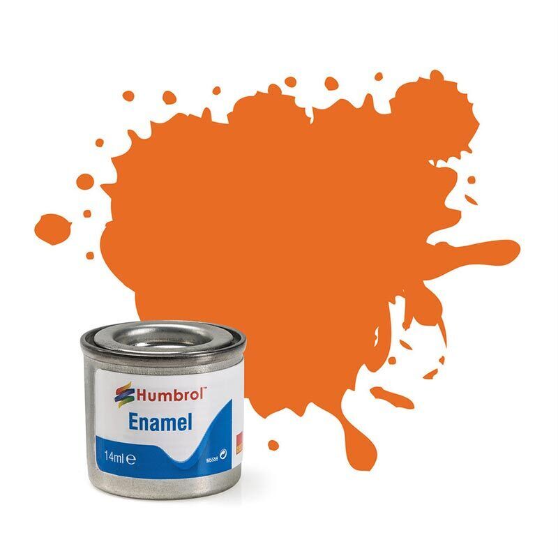 HUMBROL Enamel Paint - 46 Orange - Matt 14ml E46M