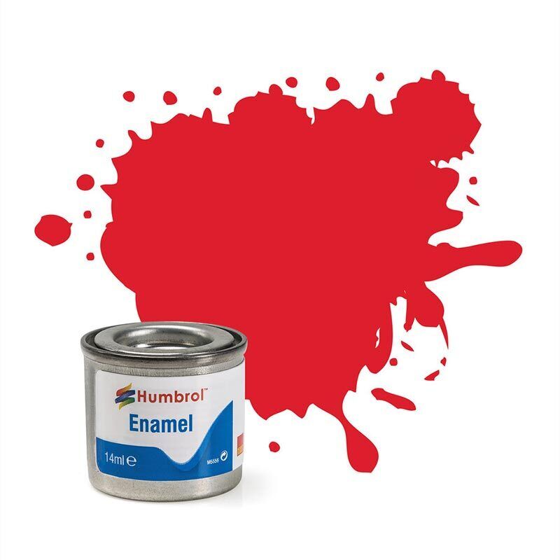 HUMBROL Enamel Paint - 19 Bright Red - Gloss 14ml E19G