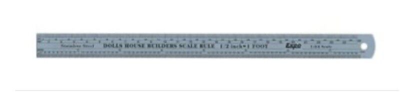 Expo 74124 Stainless Steel Doll’s House Builder Scale Ruler 1:24 Scale