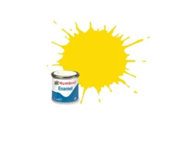 HUMBROL Paint Enamel - 69 Yellow - Gloss 14ml E69G