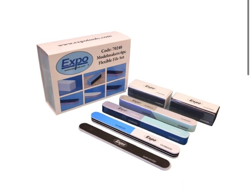 Expo Tools 72040 Modelmakers 6 Piece Flexible File Set