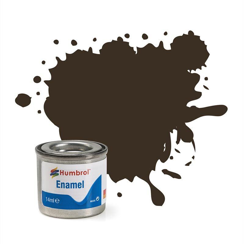 HUMBROL Enamel Paint - 10 Service Brown - Gloss 14ml E10G