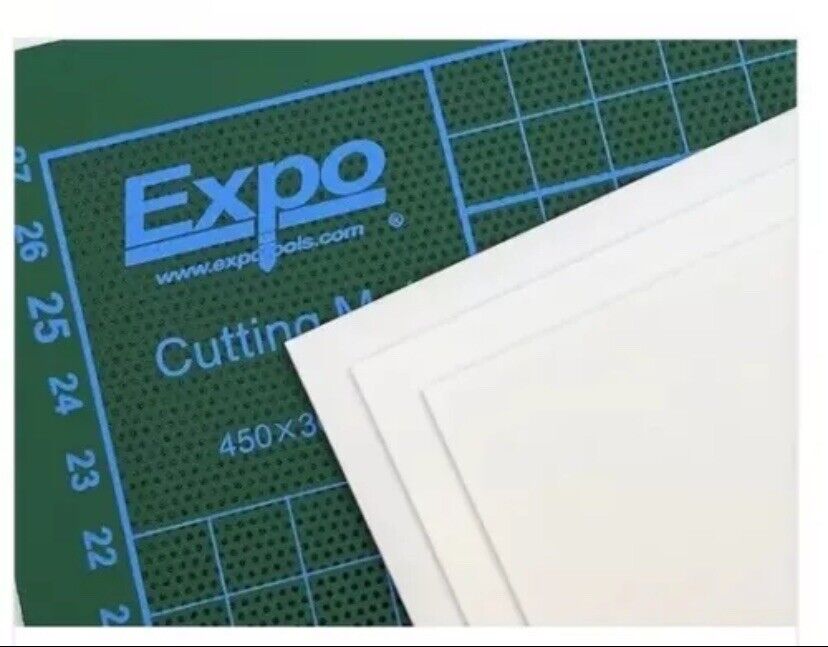 2mm (80 Thou) Thick White Polystyrene Sheets Pack Contains 3 Sheets 228x330mm