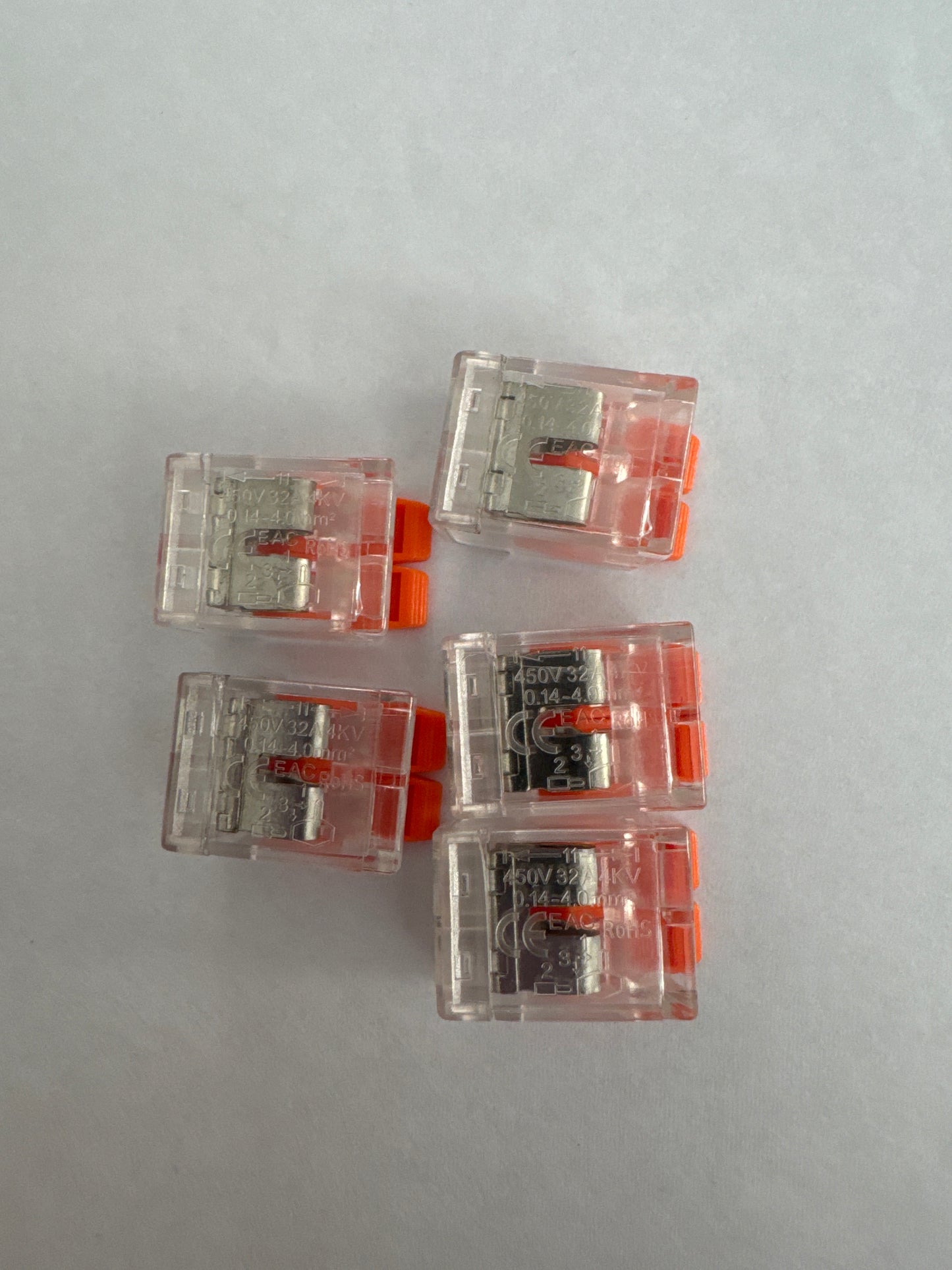 2-Way Compact Lever Connector (Pack of 5)
