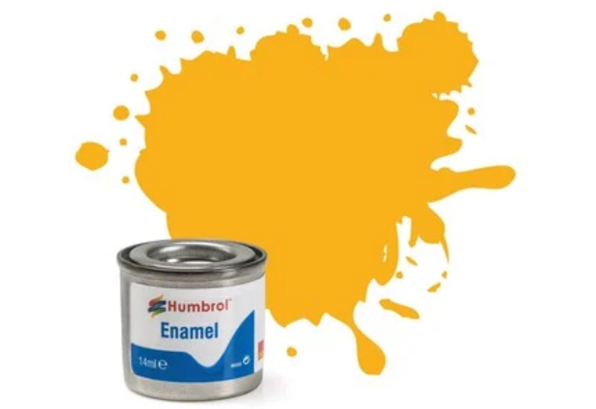 HUMBROL Enamel Paint - 154 Insignia Yellow - Matt 14ml E154M