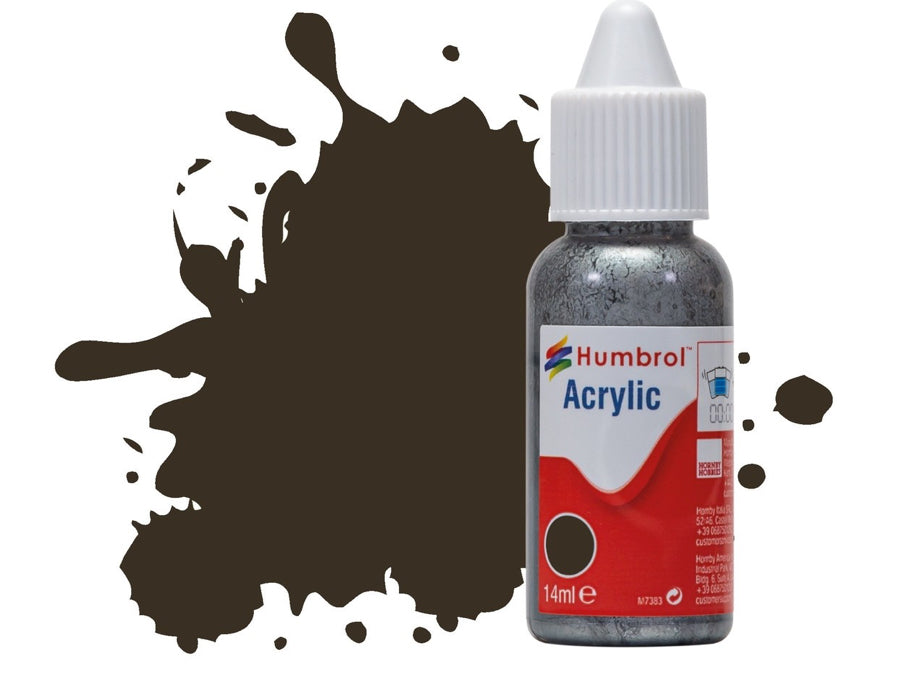 Humbrol 10 Service Brown Gloss Acrylic Dropper