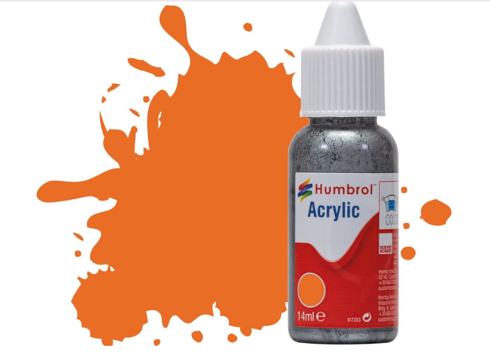 Humbrol 18 Orange Gloss Acrylic Dropper