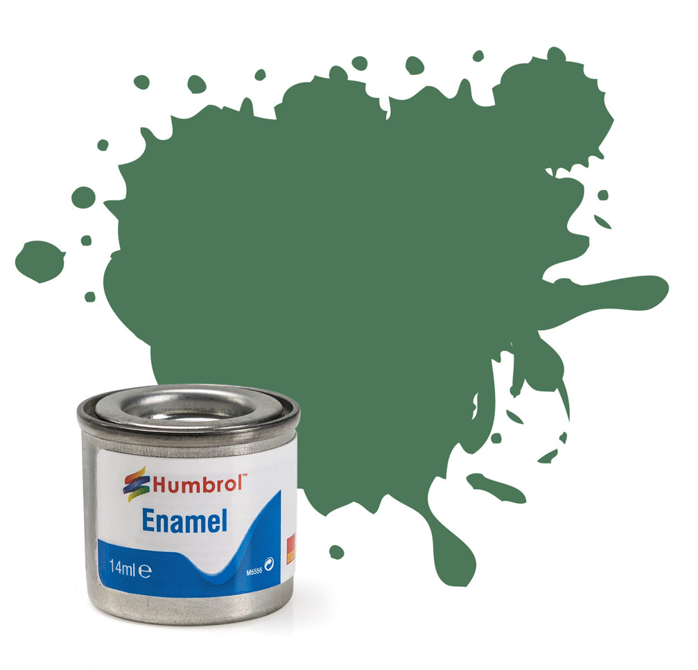 Humbrol 101 Mid Green Enamel Paint Matt 14ml