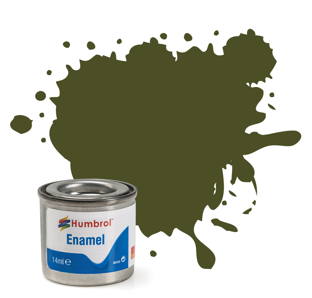 Humbrol 155 Olive Drab Enamel Paint Matt 14ml