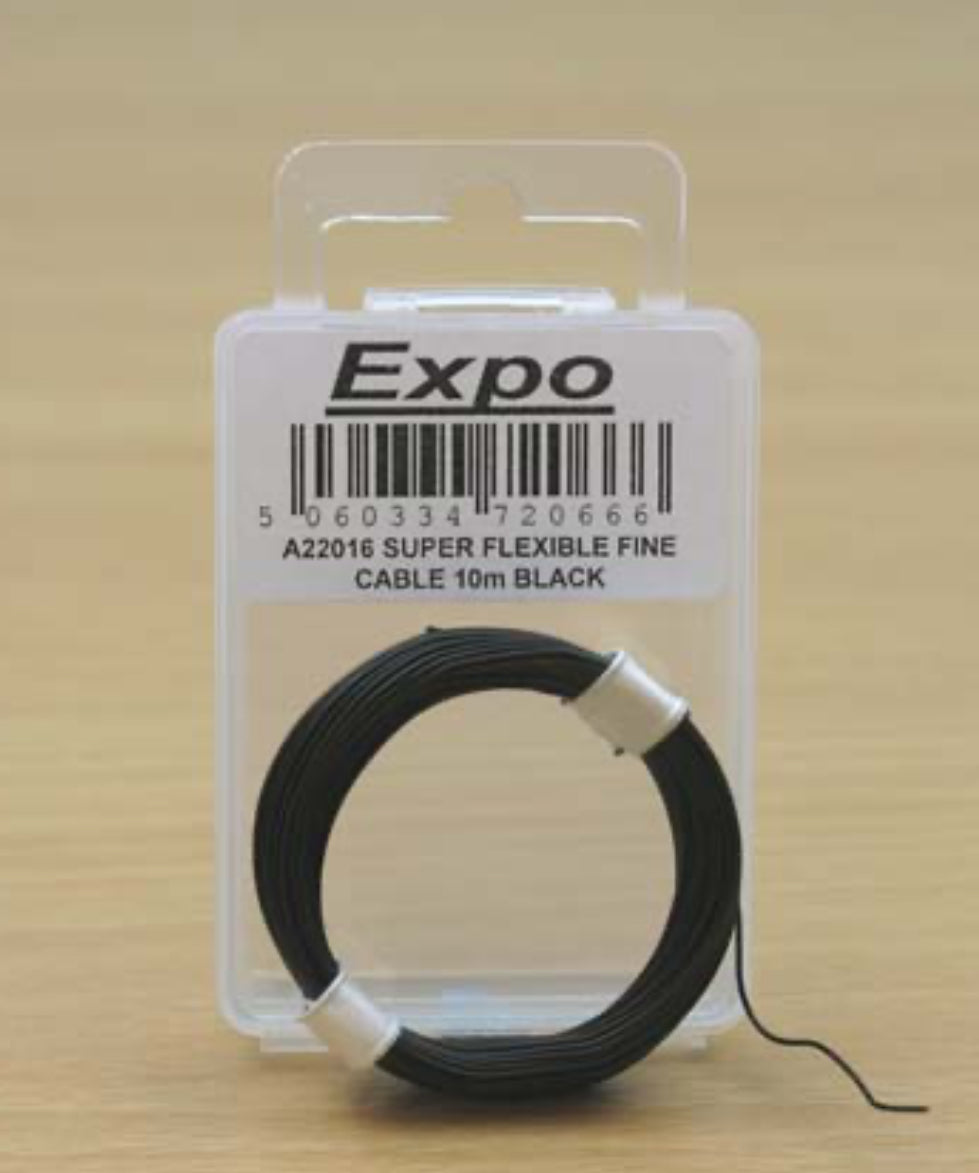 EXPO A22016 Super Flexible Fine Cable 10m Black