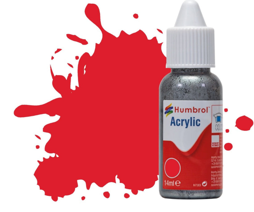 Humbrol 19 Red Gloss Acrylic Dropper