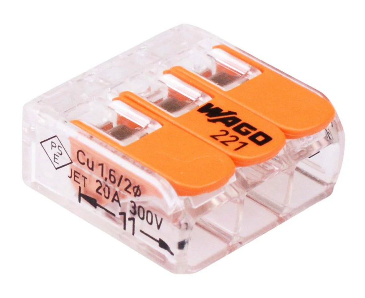 Wago 2-Way Compact Lever Connector Pack of 5