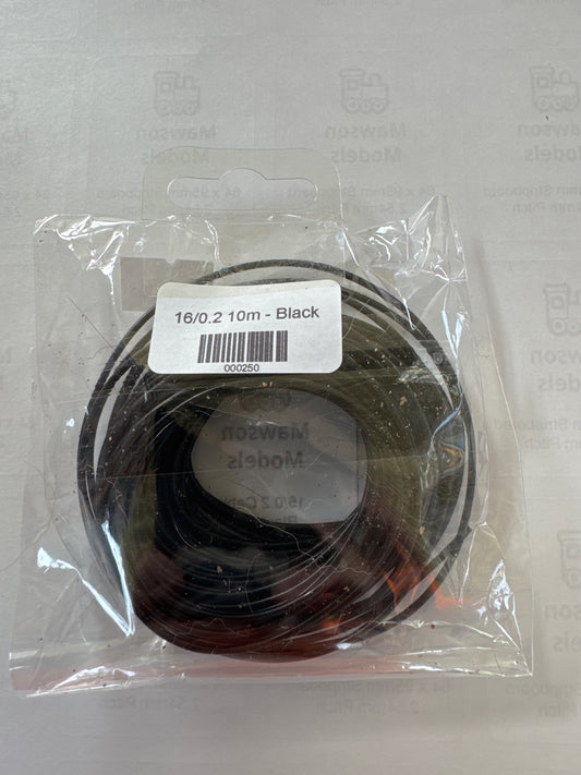 16/0.2 Cable/Wire Black 10m