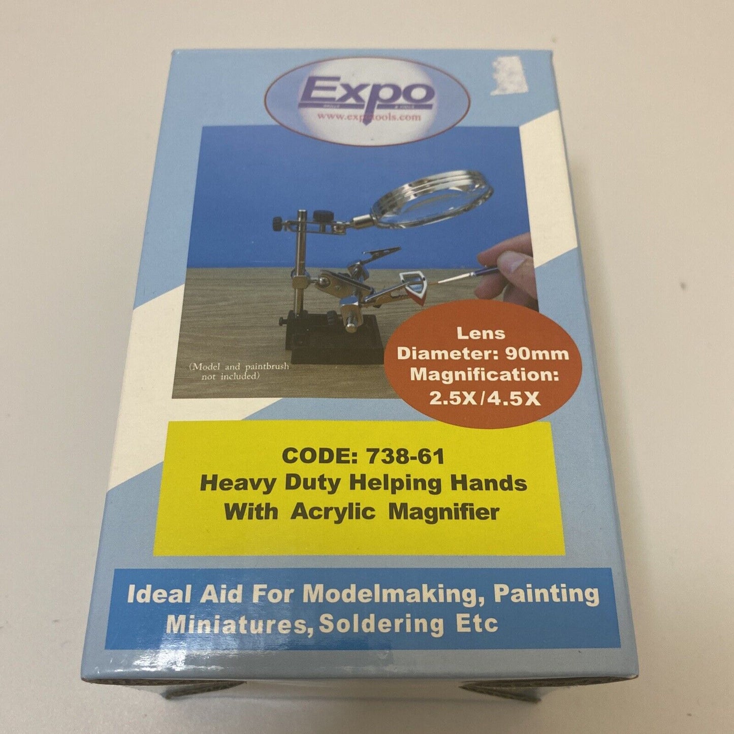 EXPO  Heavy Duty Helping Hands with Acrylic Magnifier 73861