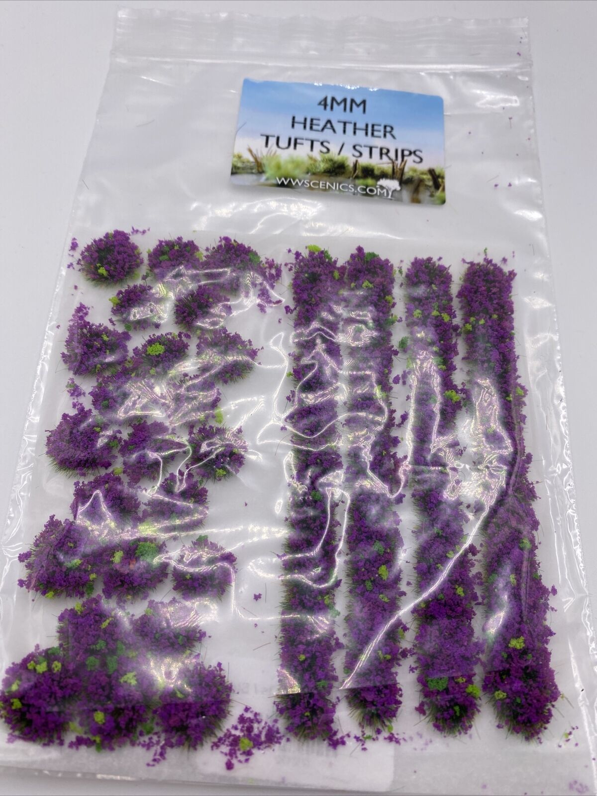 WAR WORLD SCENICS 4mm Heather Tufts / Strips TS4HE