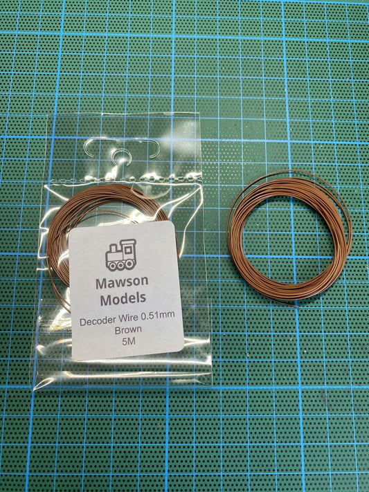 Mawson Models Brown Decoder Wire 0.51mm X 5m, 30 Gauge 