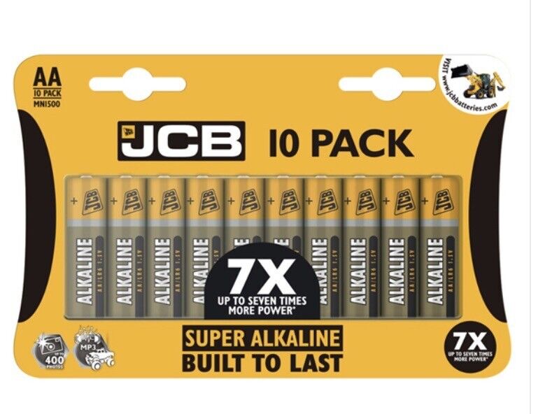 JCB AA Alkaline Battery Pack Of 10