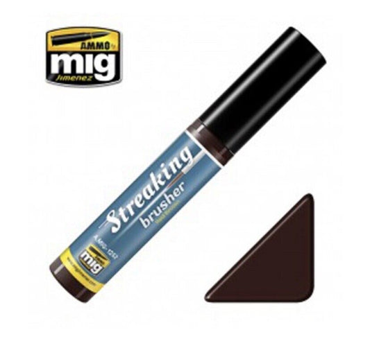 STREAKING Brusher Red Brown 10ml Brush in cap Ammo By Mig Jimenez