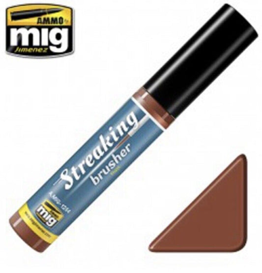 STREAKING Brusher Rust 10ml Brush in cap Ammo By Mig Jimenez