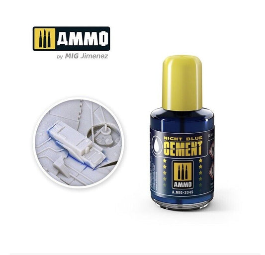Night Blue Cement 30mL Ammo By Mig Jimenez - MIG2045