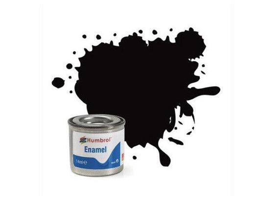HUMBROL Paint Enamel - 201 Metallic Black - Metallic 14ml E201MET