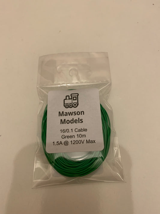 16/0.1 Cable/Wire Green 10m