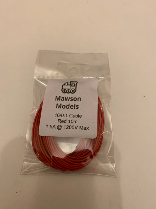16/0.1 Cable/Wire Red 10m