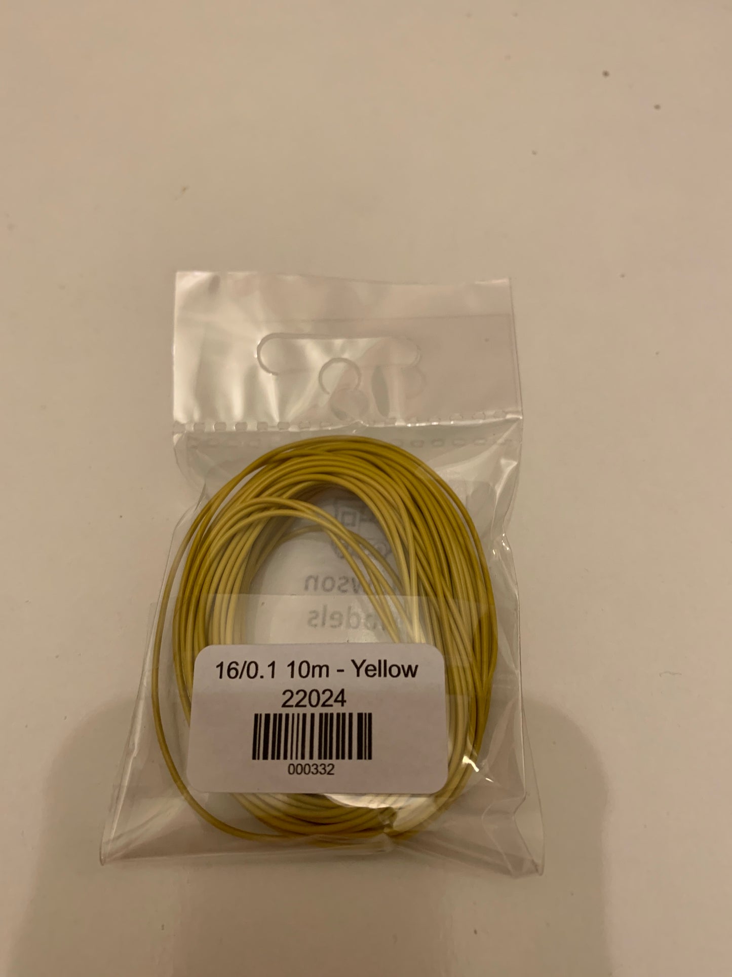 16/0.1 Cable/Wire Yellow 10m