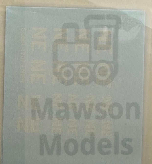 OTW 4707. LNER large initials water transfer decals.