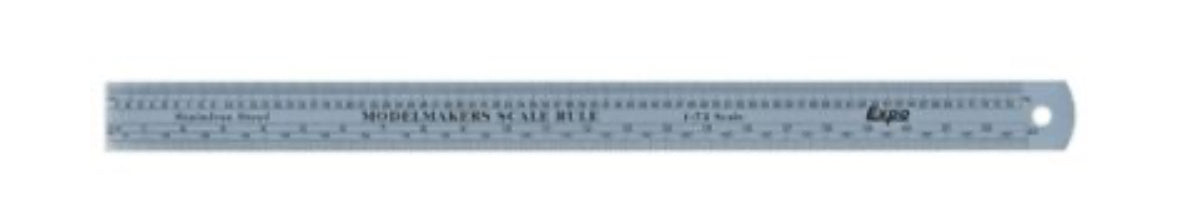 Expo 74172 Stainless Steel 1/72 Scale Ruler – Mawson Models