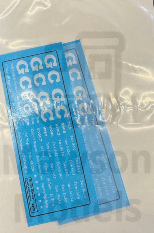 OTW 4806 GCR Freight Lettering water transfer decals.