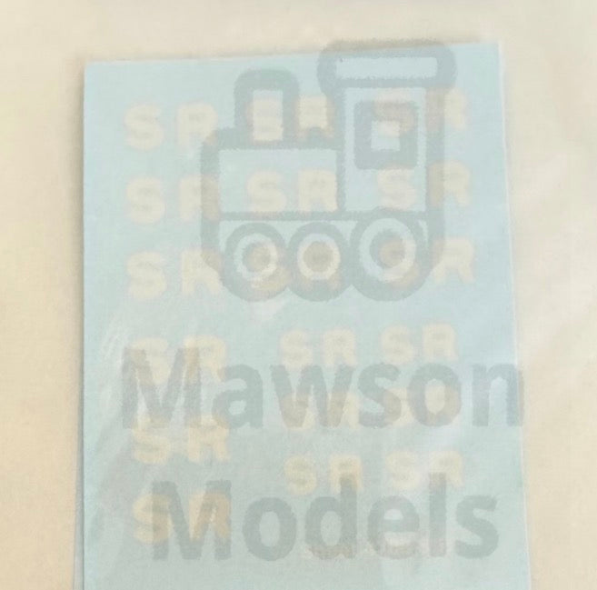 OTW 4708. SR large initials water transfer decals.