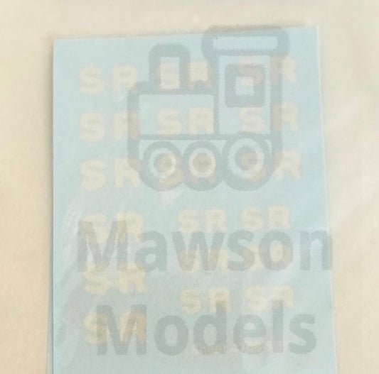 OTW 4708. SR large initials water transfer decals.