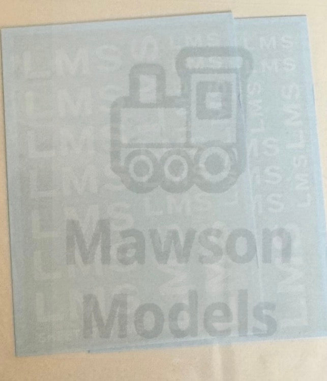 OTW 4706. LMS large initials water transfer decals.