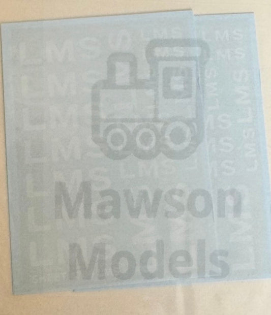OTW 4706. LMS large initials water transfer decals.