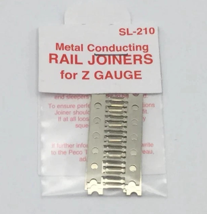 Peco SL-210 Metal Conducting Rail Joiners for Z Gauge