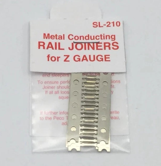 Peco SL-210 Metal Conducting Rail Joiners for Z Gauge