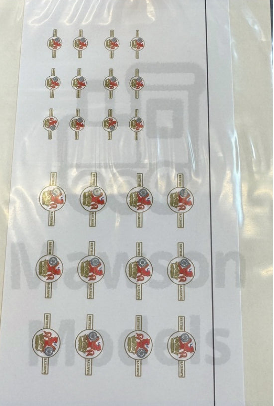 OTW G402 Late BR lions water transfer decals.