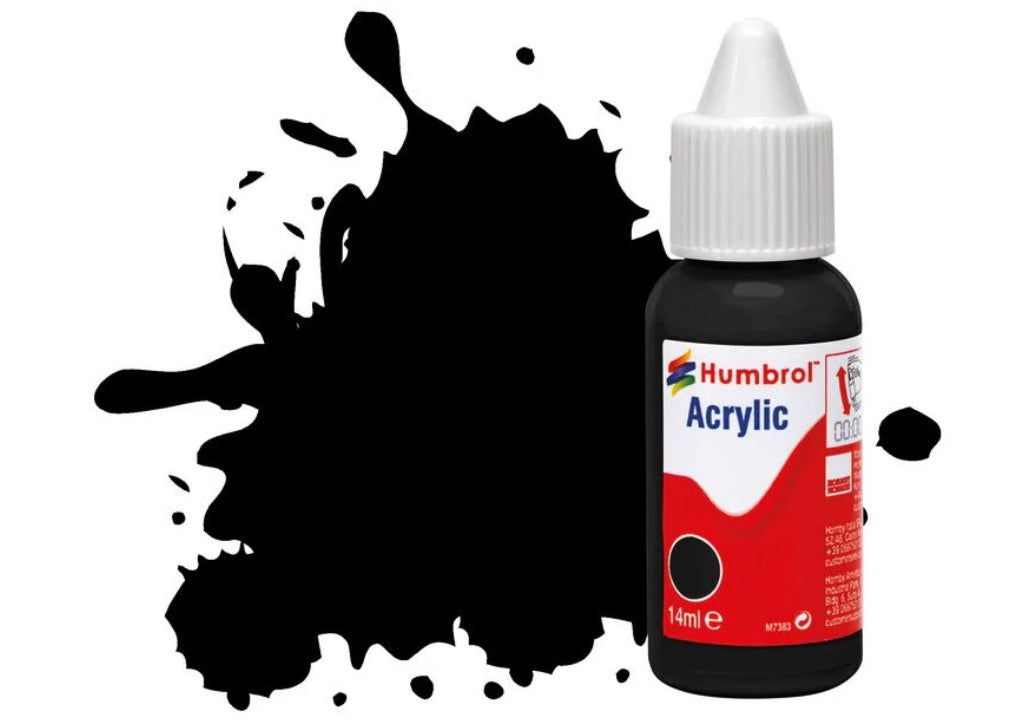 Humbrol 33 Black Matt Acrylic Paint 17ml