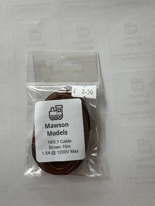 16/0.1 Cable/Wire Brown 10m